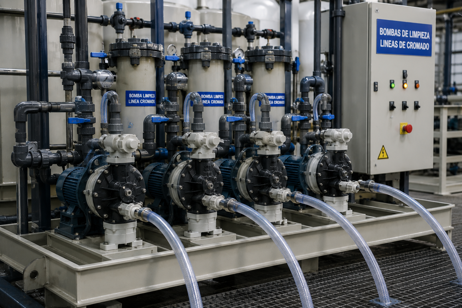 Piezas industriales después del tratamiento de superficies