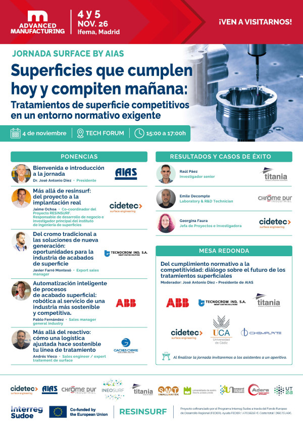 Img Jornada técnica AIAS en Advanced Manufacturing - Superficies que cumplen hoy y compiten mañana: Tratamientos de superficie competitivos en un entorno normativo exigente 42