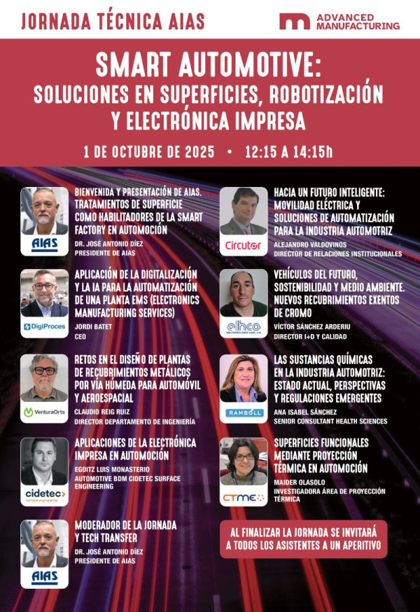 Img Jornada técnica AIAS en METALBARCELONA - Smart Automotive: Soluciones en superficies, robotización y electrónica impresa 16